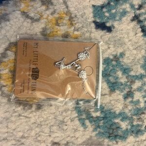 Silver Cheerleading Necklace